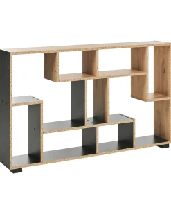 Reol ALMA 122 cm Brun/sort