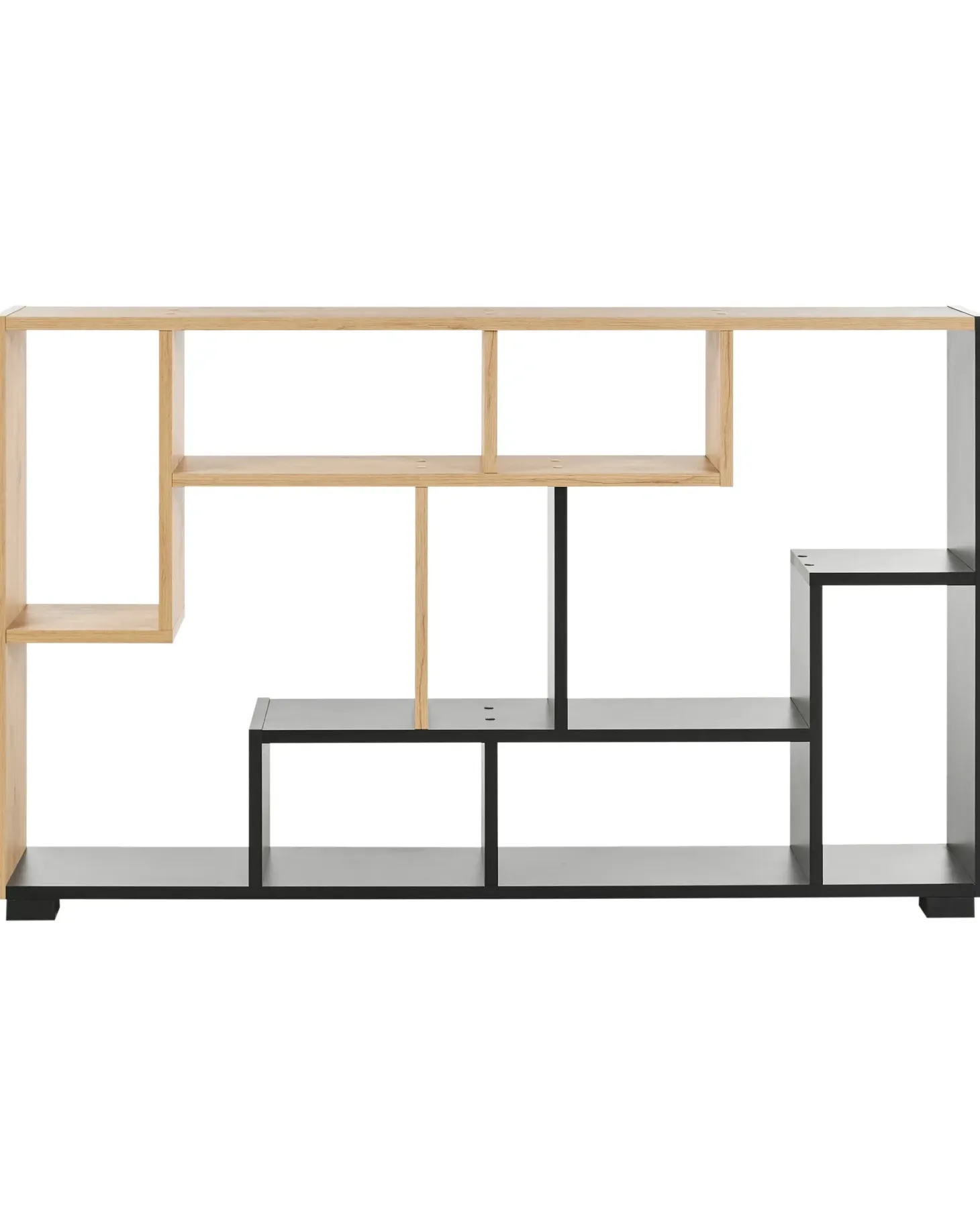Reol ALMA 122 cm Brun/sort