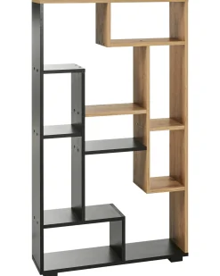 Reol ALMA 122 cm Brun/sort