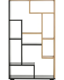Reol ALMA 122 cm Brun/sort