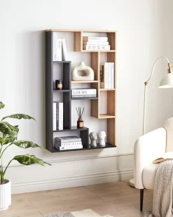 Reol ALMA 122 cm Brun/sort