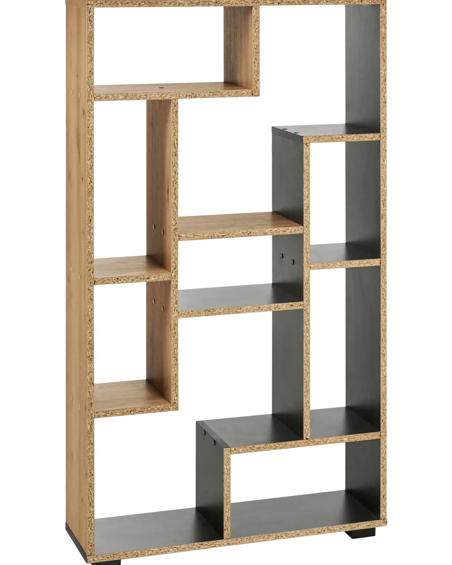 Reol ALMA 122 cm Brun/sort