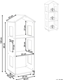 Reol GLENORIE 100 cm Hvid