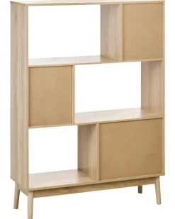 Reol LYNWOOD 140 cm Lysebrun