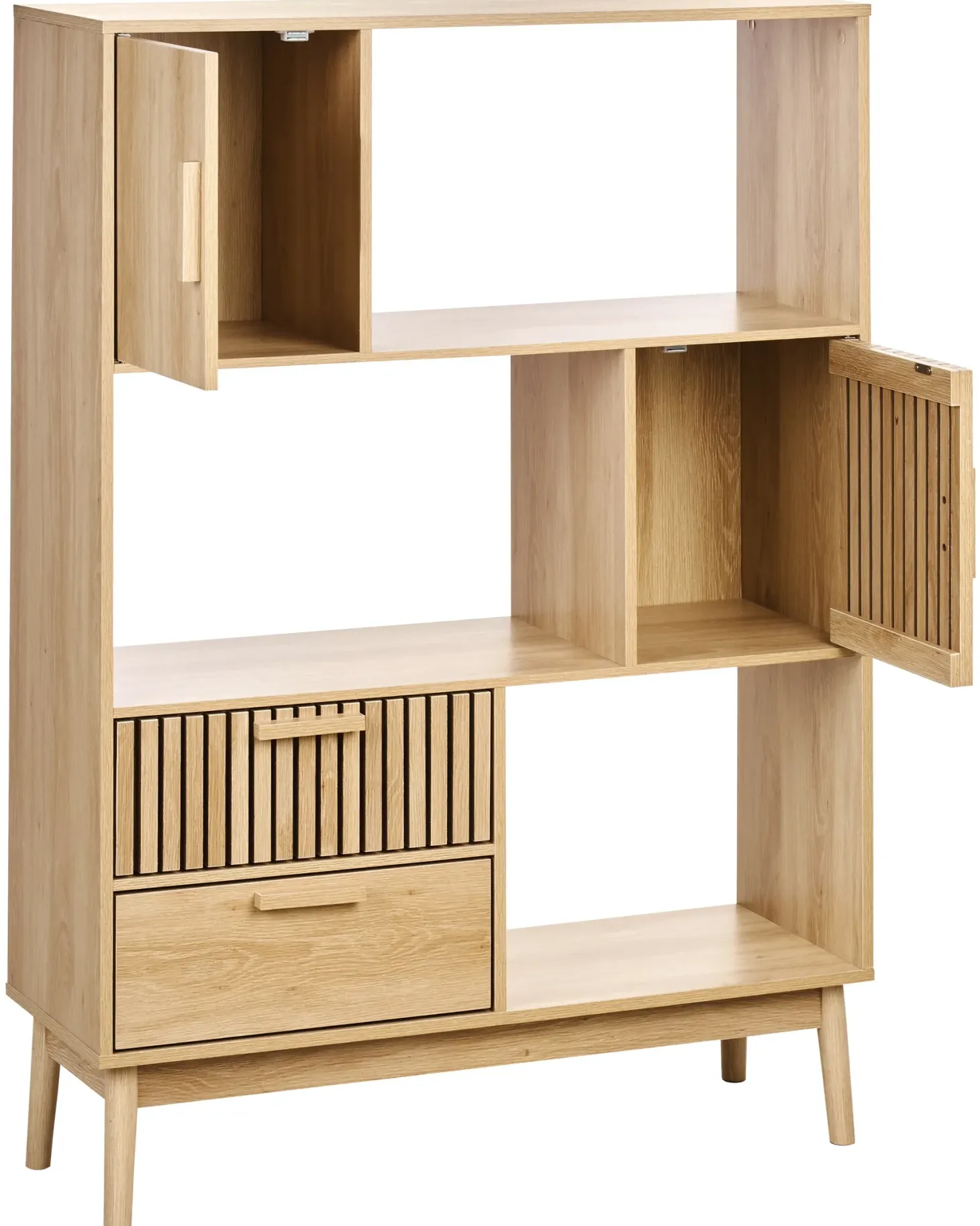 Reol LYNWOOD 140 cm Lysebrun