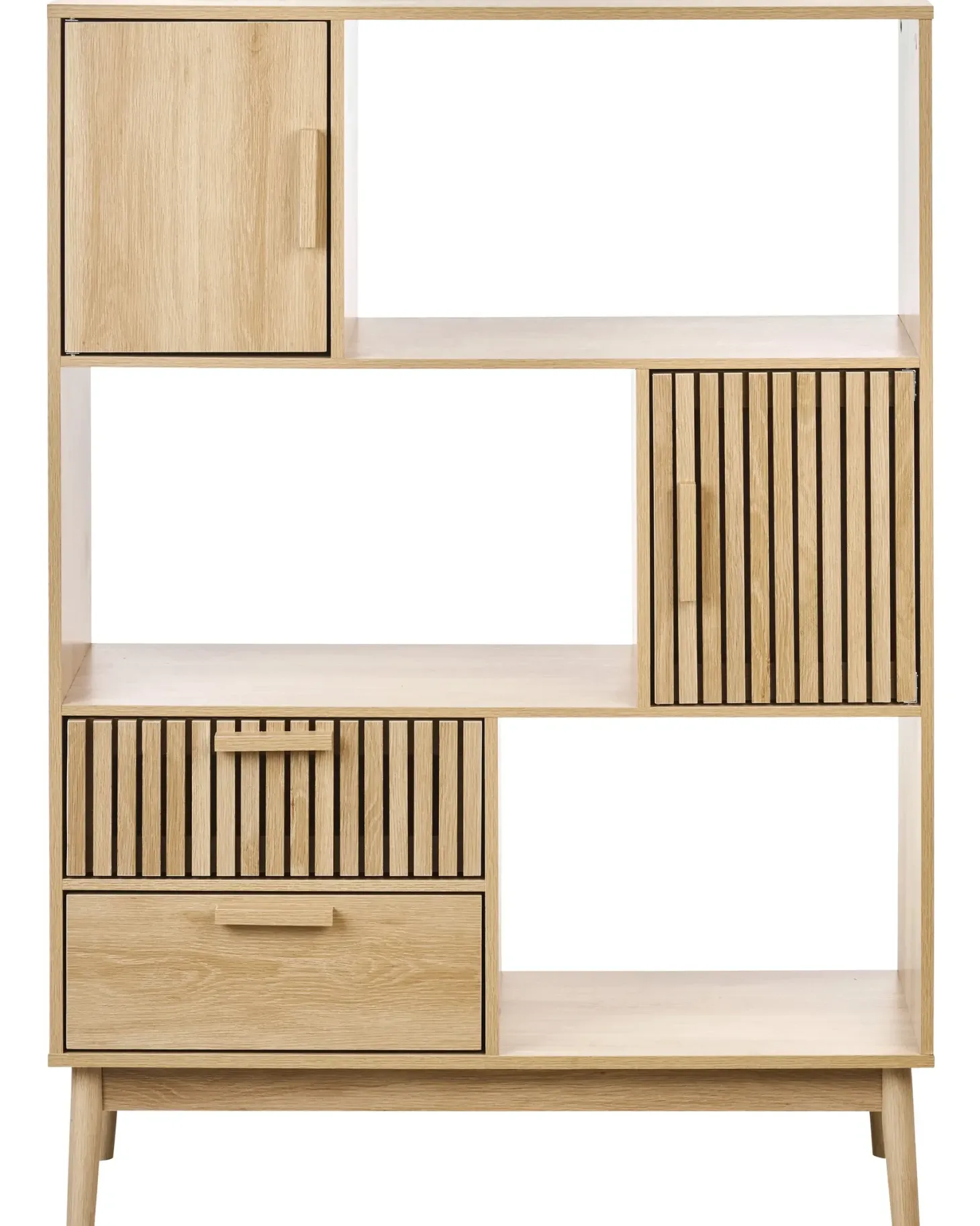 Reol LYNWOOD 140 cm Lysebrun