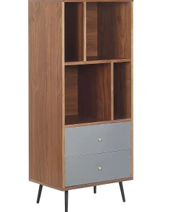 Reol RICHMOND 139 cm Mørk valnød