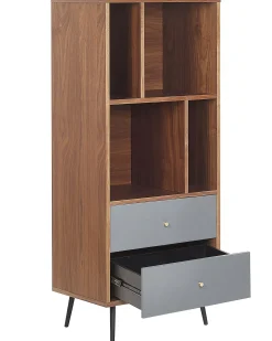 Reol RICHMOND 139 cm Mørk valnød