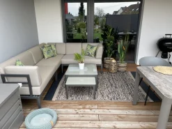 RIMA III 6 personers Have-hjørnesofasæt Venstrevendt Beige Metal