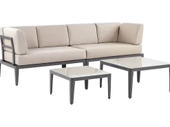 RIMA III 6 personers Have-hjørnesofasæt Venstrevendt Beige Metal
