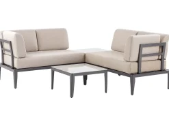RIMA III 6 personers Have-hjørnesofasæt Venstrevendt Beige Metal