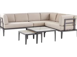 RIMA III 6 personers Have-hjørnesofasæt Venstrevendt Beige Metal