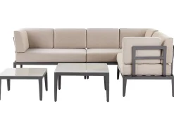 RIMA III 6 personers Have-hjørnesofasæt Venstrevendt Beige Metal
