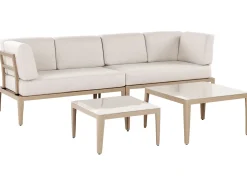 RIMA III 6 personers Have-hjørnesofasæt Venstrevendt Lys Beige Metal