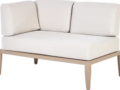 RIMA III 6 personers Have-hjørnesofasæt Venstrevendt Lys Beige Metal