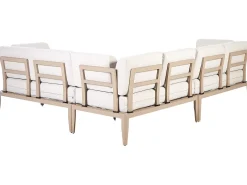 RIMA III 6 personers Have-hjørnesofasæt Venstrevendt Lys Beige Metal