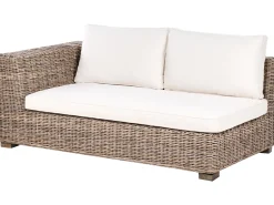RINELLA 5 personers Have-hjørnesofa med fodskammel Grå Rattan