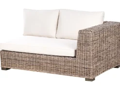 RINELLA 5 personers Have-hjørnesofa med fodskammel Grå Rattan