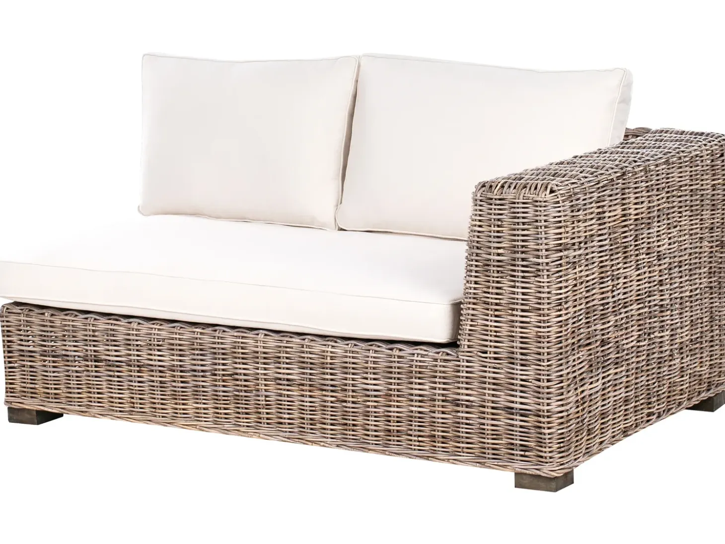RINELLA 5 personers Have-hjørnesofa med fodskammel Grå Rattan