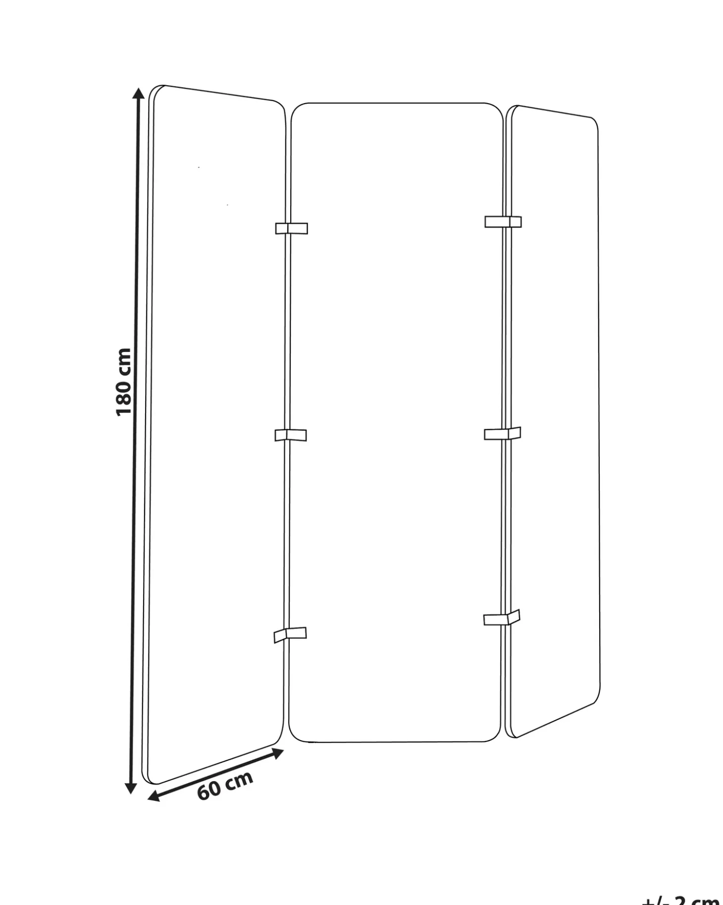 Rumdeler til kontor FUTURA 180 x 180 cm Beige
