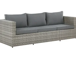 SABBIA 5 personers Have-hjørnesofasæt Højrevendt Lysegrå PE-rattan