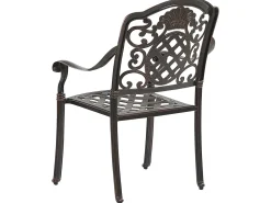 SALENTO 4 personers Havemøbelsæt Mørkebrun Metal med parasol (16 variant)