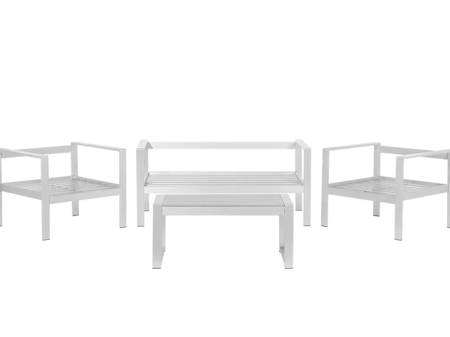 SALERNO 4 personers Loungesæt med bord Mørkegrå Metal