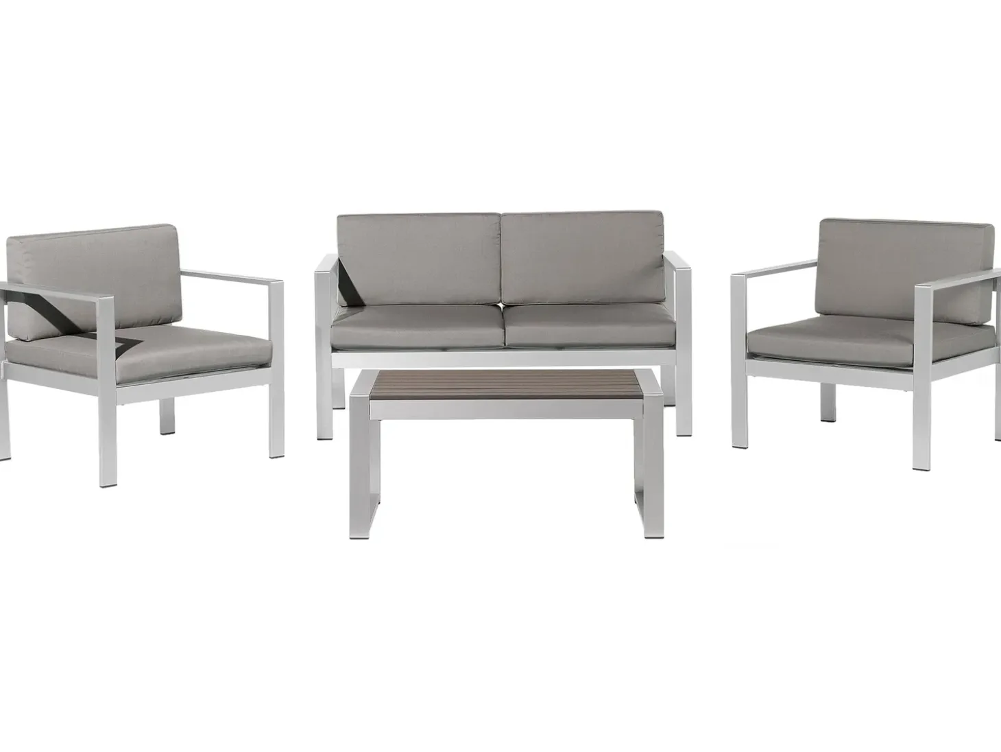 SALERNO 4 personers Loungesæt med bord Mørkegrå Metal