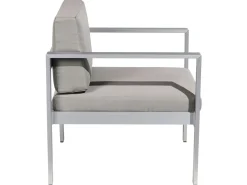 SALERNO 4 personers Loungesæt med bord Mørkegrå Metal
