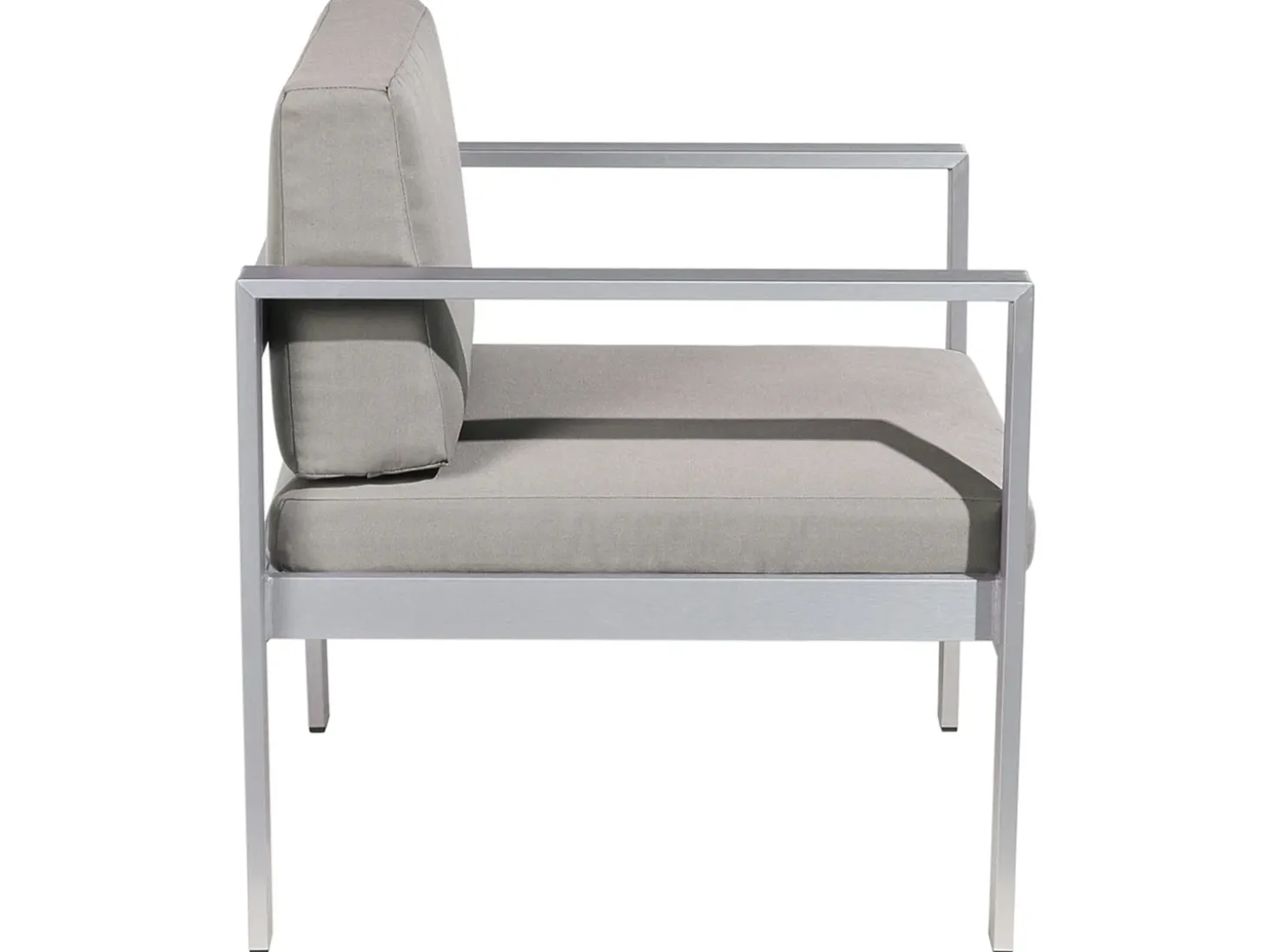 SALERNO 4 personers Loungesæt med bord Mørkegrå Metal