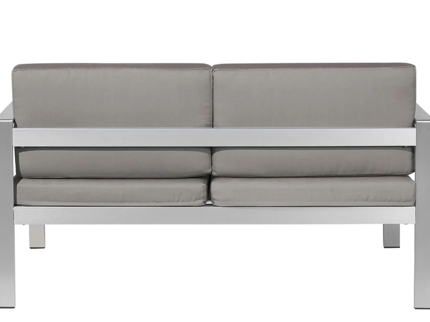 SALERNO 4 personers Loungesæt med bord Mørkegrå Metal