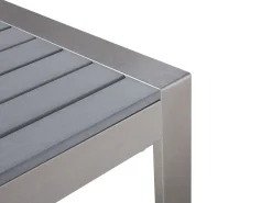 SALERNO 4 personers Loungesæt med bord Lysegrå Metal