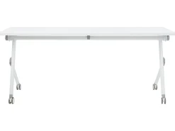 Sammenklappeligt skrivebord BENDI Hvid 180 cm 60 cm med hjul