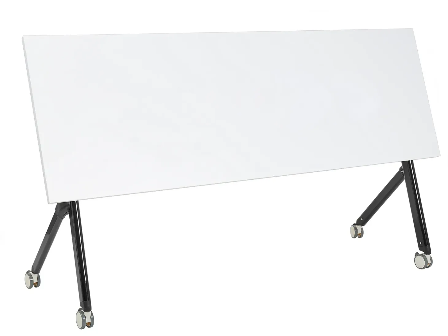 Sammenklappeligt skrivebord BENDI Hvid 180 cm 60 cm med hjul
