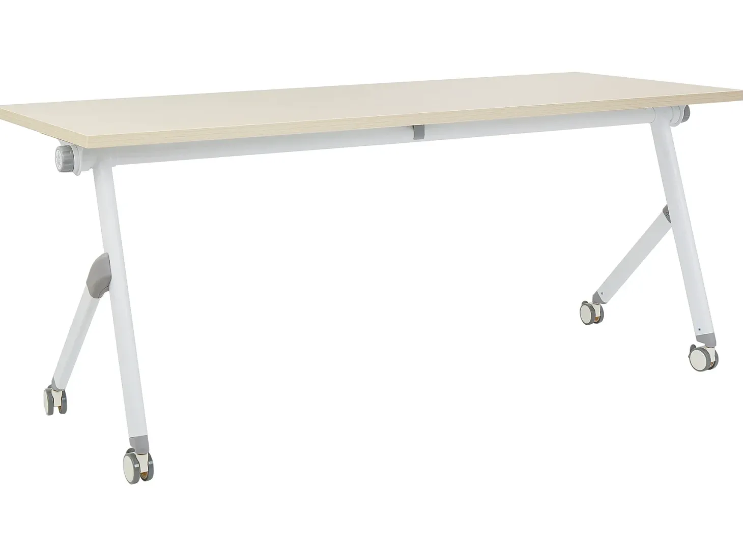 Sammenklappeligt skrivebord BENDI Lysebrun 180 cm 60 cm med hjul