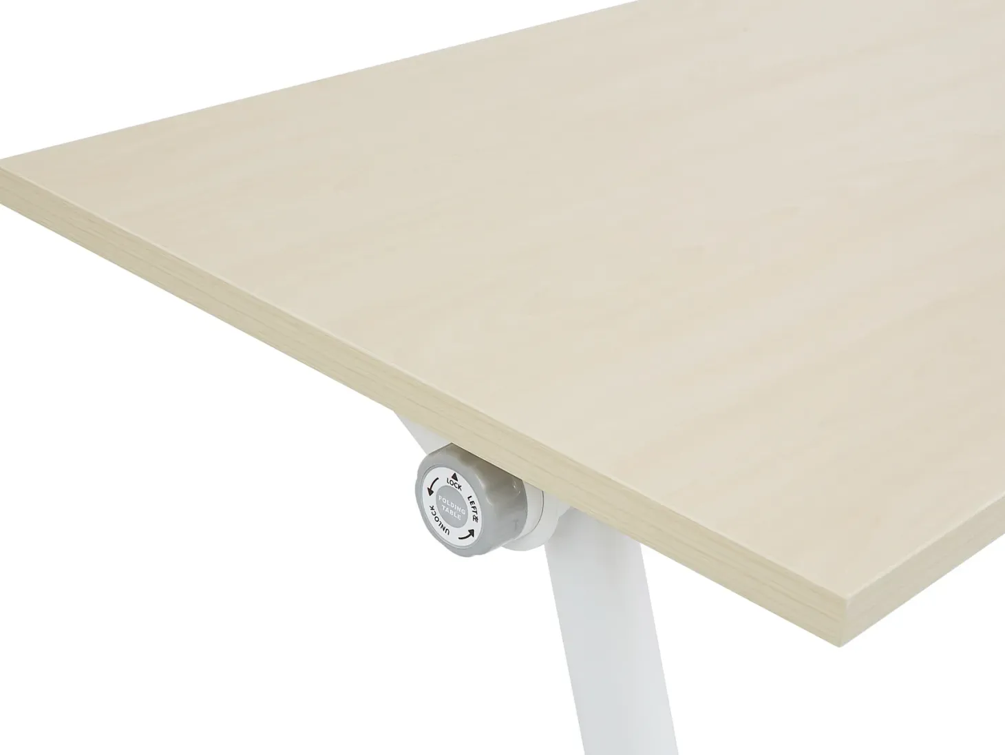Sammenklappeligt skrivebord BENDI Lysebrun 180 cm 60 cm med hjul