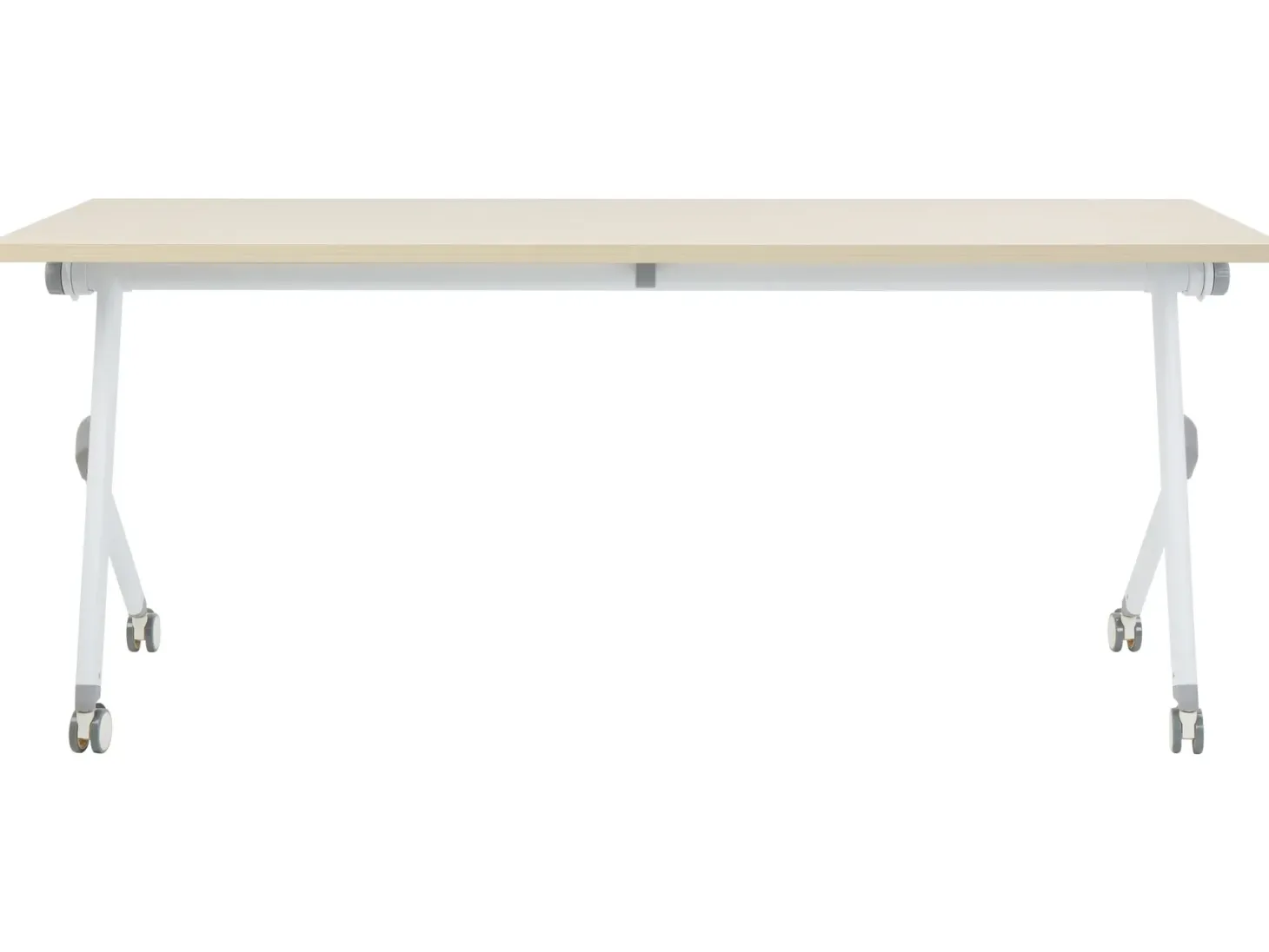 Sammenklappeligt skrivebord BENDI Lysebrun 180 cm 60 cm med hjul