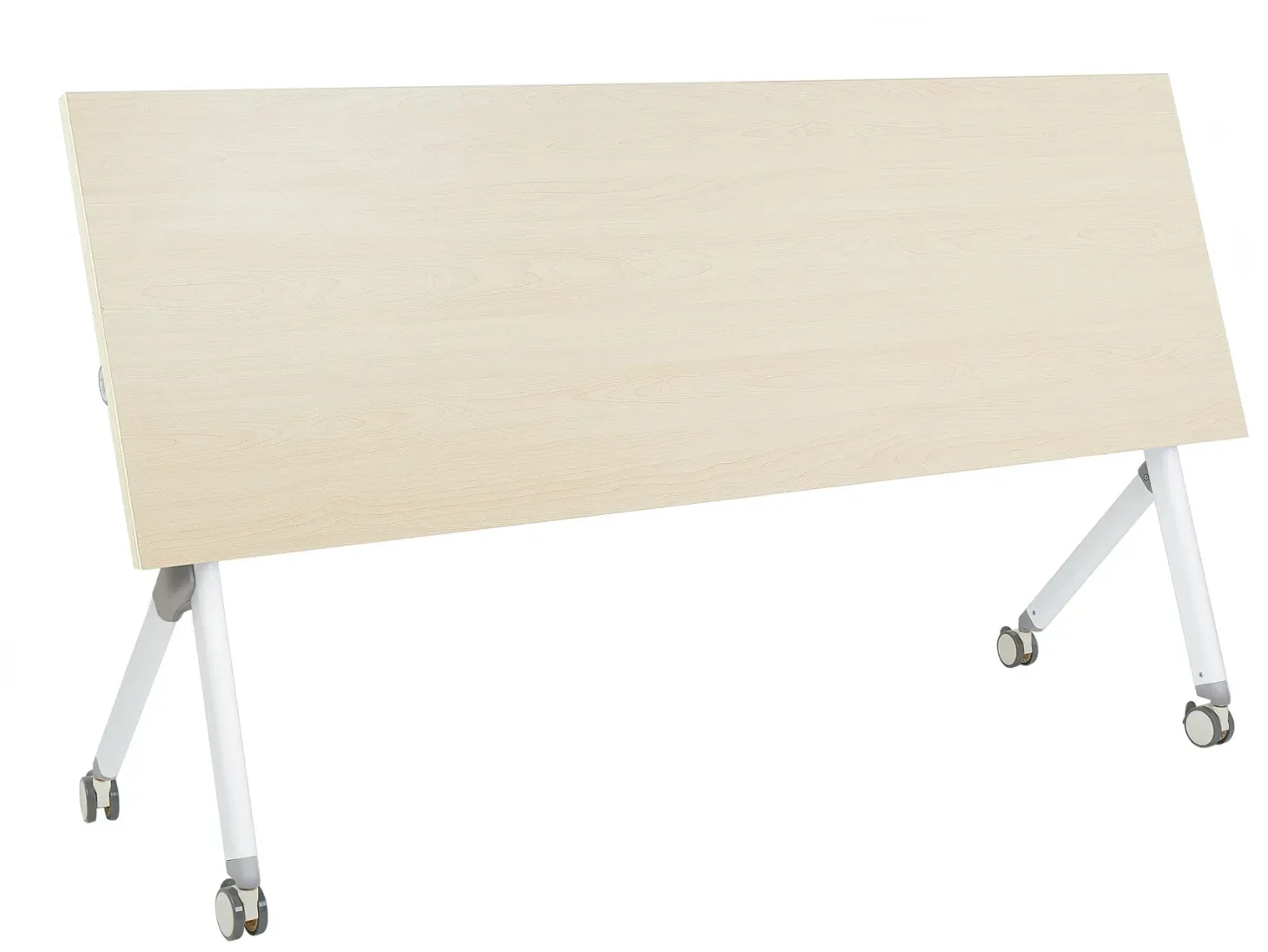 Sammenklappeligt skrivebord BENDI Lysebrun 180 cm 60 cm med hjul