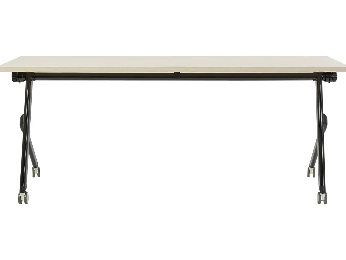 Sammenklappeligt skrivebord BENDI Lysebrun 180 cm 60 cm med hjul