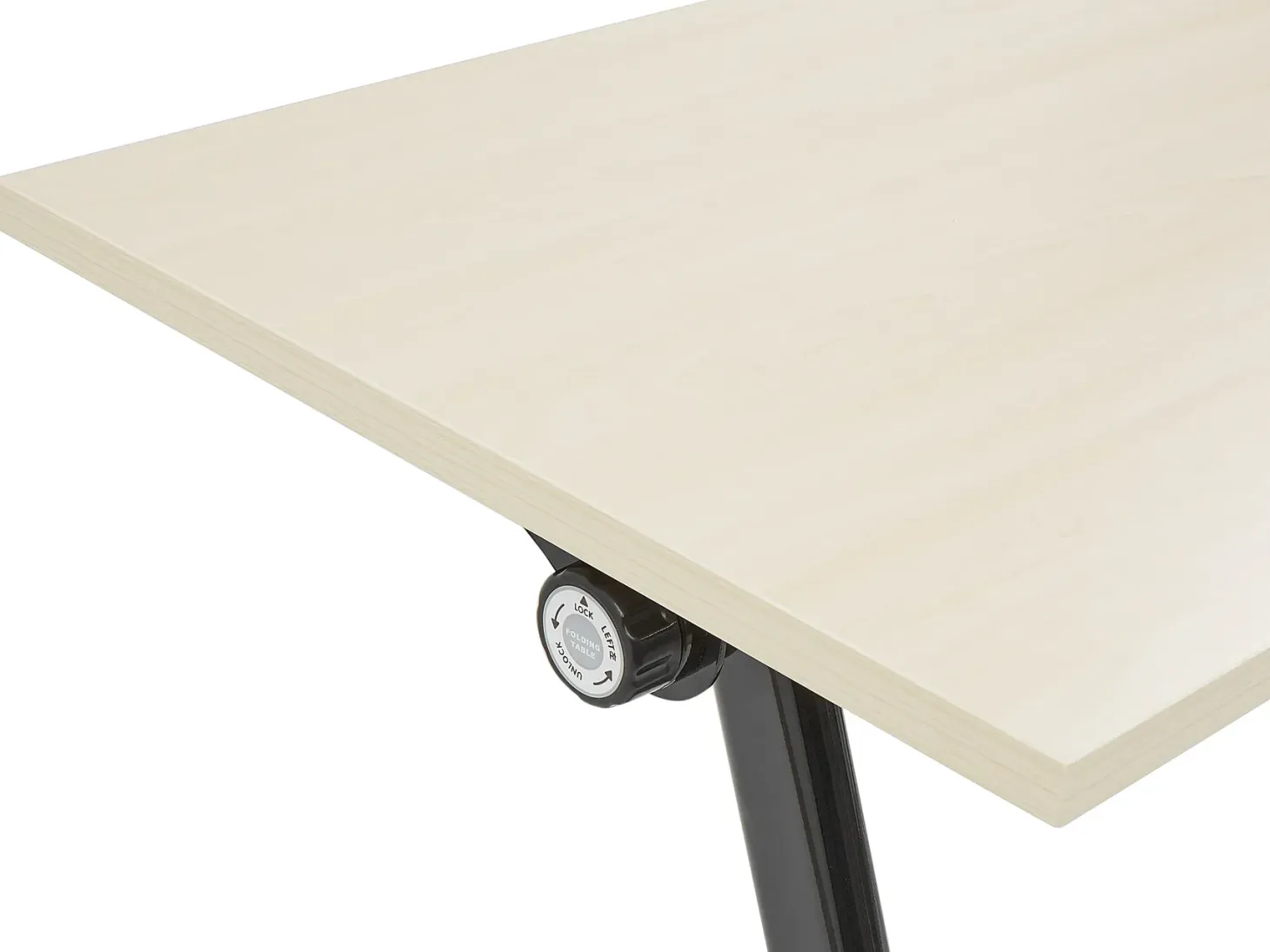 Sammenklappeligt skrivebord BENDI Lysebrun 180 cm 60 cm med hjul