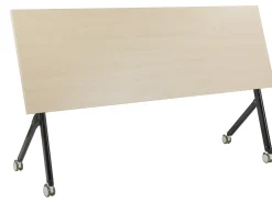 Sammenklappeligt skrivebord BENDI Lysebrun 180 cm 60 cm med hjul