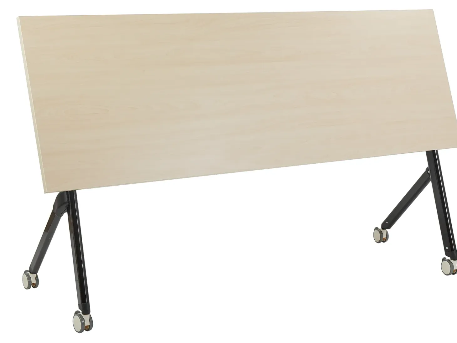 Sammenklappeligt skrivebord BENDI Lysebrun 180 cm 60 cm med hjul