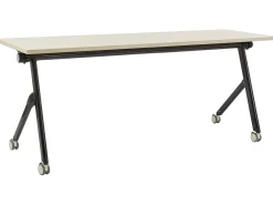 Sammenklappeligt skrivebord BENDI Lysebrun 180 cm 60 cm med hjul