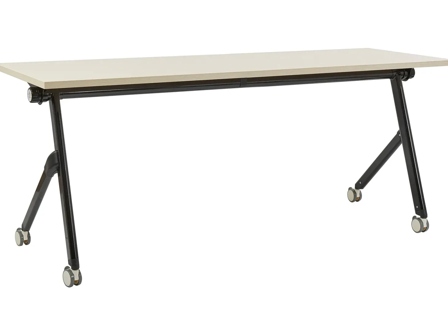 Sammenklappeligt skrivebord BENDI Lysebrun 180 cm 60 cm med hjul