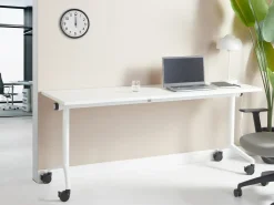 Sammenklappeligt skrivebord CAVI Hvid 180 cm 60 cm med hjul
