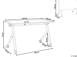 Sammenklappeligt skrivebord BENDI Mørkebrun 120 cm 60 cm