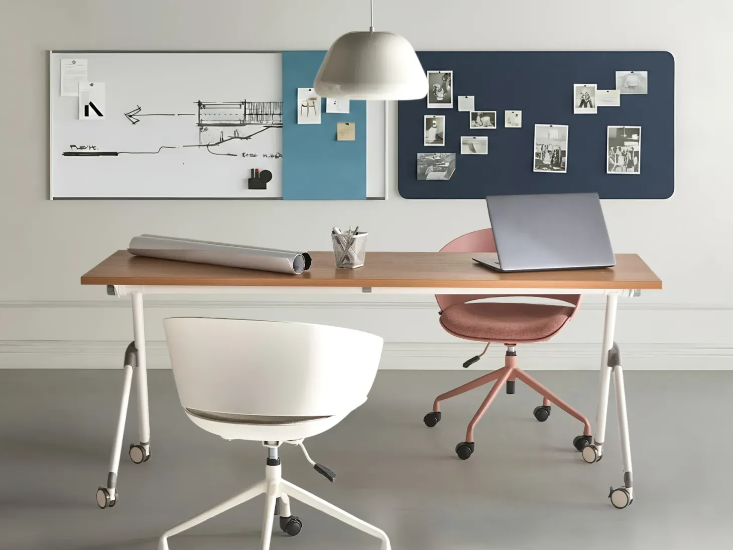 Sammenklappeligt skrivebord BENDI Brun 180 cm 60 cm