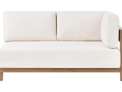 SAMPIERI 2 personers Havesofa med bord Brun Metal