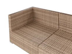 SANO 4 personers Have-hjørnesofasæt Højrevendt Naturlig PE-rattan
