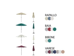 SAPRI 4 personers Havemøbelsæt Mørkebrun Metal med parasol (16 variant)